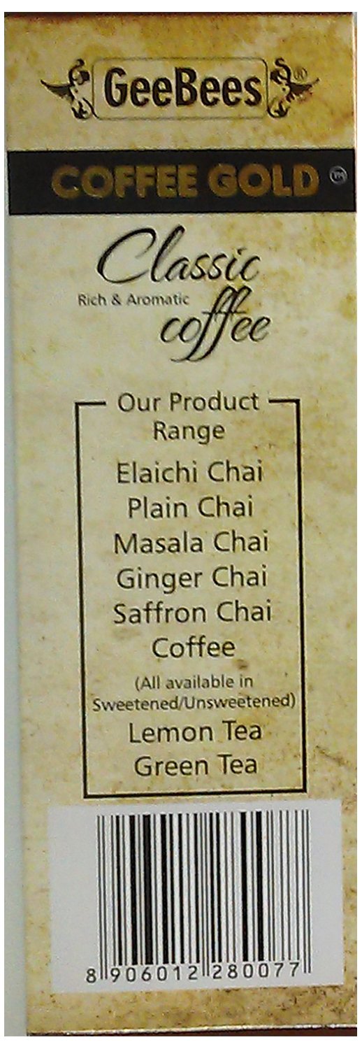 GeeBees Coffee Gold Instant Premix Coffee Sweetened, Box of 10 Sachet - Image 3